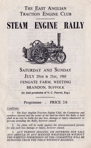 Weeting Rally 1968 Programme
